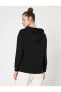 Фото #8 товара Толстовка Koton Slogan Hoodie Black 1kal68071ık