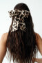 ANIMAL PRINT HAIR TIE WITH BOW