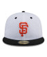 ფოტო #4 პროდუქტის Men's White San Francisco Giants Throwback Mesh 59Fifty Fitted Hat