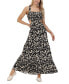 ფოტო #5 პროდუქტის Women's Smocked Cutout Maxi Dress