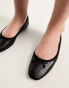 Bershka ballet pumps in black