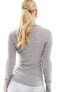 Фото #5 товара & Other Stories fine knit roll neck long sleeve jumper in grey