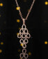 ფოტო #2 პროდუქტის Rose Tone Layered Chandelier Pendant Necklace