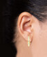 ფოტო #2 პროდუქტის Diamond Baguette Hoop Earrings (1/2 ct. t.w.) in 14k White or Yellow Gold