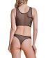 Women's Pleather Hook and Eye Bustier and Panty 2 Pc Lingerie Set