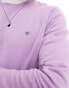 GANT shield logo embroid sweatshirt in lilac