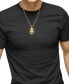 ფოტო #2 პროდუქტის EFFY® Men's Black Spinel Lion Head 22" Pendant Necklace (1/10 ct. t.w.) in 14k Gold-Plated Sterling Silver