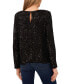 Фото #2 товара Women's Long Sleeve Crew Neck Sequin Blouse