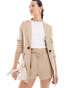 Miss Selfridge soft touch relaxed fit blazer co ord in stone