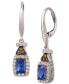 Blueberry Tanzanite (3/4 ct. t.w.) & Diamond (3/8 ct. t.w.) Leverback Drop Earrings in 14k White Gold (Also available in 14K Gold)