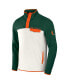 Men's Darius Rucker Collection by Forest Green, White Miami Hurricanes Micro Fleece Half-Snap Jacket