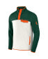 Фото #2 товара Men's Darius Rucker Collection by Forest Green, White Miami Hurricanes Micro Fleece Half-Snap Jacket