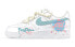 【定制球鞋】 Nike Air Force 1 Low 空军一号 复古 自由熊 解构 泼墨 低帮 板鞋 GS 白粉绿 / Кроссовки Nike Air Force DH2920-111