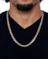 ფოტო #2 პროდუქტის 24" Men's Two-Tone Cuban Link Chain Necklace in 14k Gold-Plated Sterling Silver and Sterling Silver