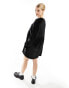 Фото #2 товара Miss Selfridge smock velvet mini dress in black