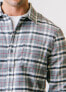 Фото #2 товара Mens' Organic Cotton Long Sleeve Brushed Flannel Button Down Shirt