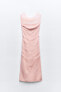 Трикотажное платье с деталью из контрастной полупрозрачной ткани ZARA