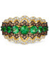 Фото #2 товара Costa Smeralda Emeralds (3/4 ct. t.w.) & Diamond (5/8 ct. t.w.) Scalloped Edge Ring in 14k Gold