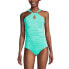Фото #5 товара Women's High Neck to One Shoulder Multi Way One Piece Swimsuit