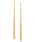 ფოტო #3 პროდუქტის Long Tassel J-Hoop Drop Earrings in 10k Gold