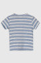 Erkek Bebek Beyaz Çizgili Ljx T-Shirt