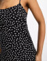 Фото #3 товара Monki cami mini dress in black ditsy print