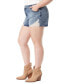 ფოტო #3 პროდუქტის Trendy Plus Size Hug Me High-Rise Jean Shorts