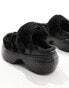 Фото #2 товара Crocs Stomp lined quilted clogs in black