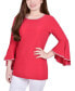 Фото #1 товара Women's Long Bell Sleeve Tunic with Stone Details Top