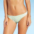 Фото #1 товара Juniors' Ribbed Cheeky Bikini Bottom - Xhilaration™ Bright Green Floral Size S