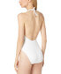 Women's Halter-Neck One-Piece O-Ring Swimsuit