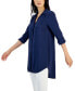 Women's Roll-Tab Button-Down Long Blouse, Created for Macy's