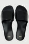 FLAT LEATHER SLIDER SANDALS