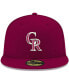 ფოტო #3 პროდუქტის Men's Cardinal Colorado Rockies Logo White 59FIFTY Fitted Hat