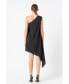 Фото #3 товара Women's Shoulder Pin tucked Asymmetrical Mini Dress