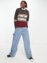 Фото #4 товара Kickers oversized slogan jumper in brown and red