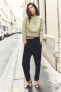 Plain wool blend knit sweater