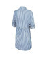 Фото #2 товара Women's White/Blue San Francisco Giants Chambray Stripe Button-Up Dress