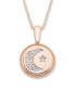 ფოტო #1 პროდუქტის Diamond (1/20 ct. t.w.) Celestial Pendant in 14k Yellow or Rose Gold