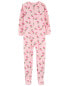 Kid 1-Piece Cherry Fleece Footie Pajamas 6