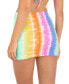 Juniors' Ombre Rainbow Cover-Up Mini Skirt