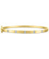 ფოტო #3 პროდუქტის 2-Pc. Set Diamond Bangle Bracelets (1/5 ct. t.w.) in 14k Gold-Plated Sterling Silver