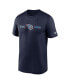 Фото #3 товара Men's Navy Tennessee Titans Horizontal Lockup Legend T-shirt