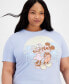 ფოტო #3 პროდუქტის Trendy Plus Size Tropical Mickey And Minnie Graphic T-Shirt