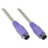 Фото #1 товара InLine PS/2 Cable male / male grey with purple plug 2m