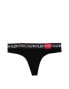 Фото #2 товара Calvin Klein 188816 Womens Plus Size Cotton Thong Panty Underwear Black Size 1X