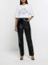 Фото #2 товара River Island straight leg trouser in black