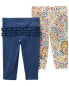 Фото #3 товара Baby 2-Pack Pull-On Pants NB