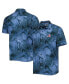 Фото #1 товара Men's Blue Atlanta Braves Bahama Coast Luminescent Fronds IslandZone Button-Up Camp Shirt