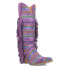 Dingo Hot Tamale Southwest Snip Toe Cowboy Womens Multi, Purple Casual Boots DI